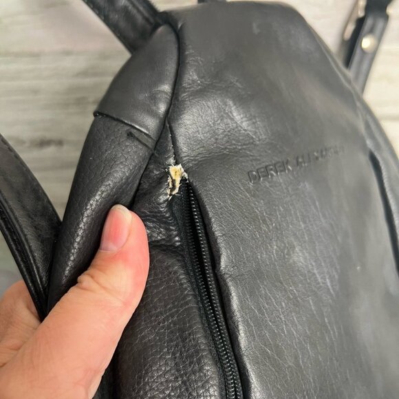 DEREK ALEXANDER  Leather Sling Backpack Zip Straps - Picture 11 of 15